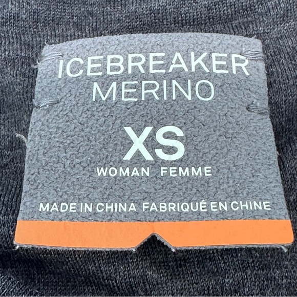 Icebreaker Womens XS Crewneck Pullover Sweatshirt Wool Blend Polka Dot Gray - Picture 3 of 7